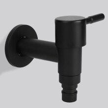 Black Stainless Steel Single Cold Water Faucet G1/2in for Kitchen & Bath