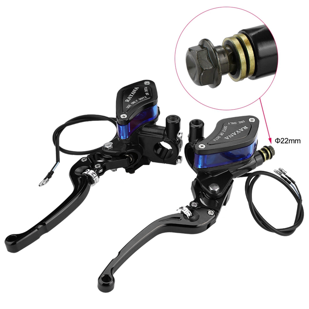 22Mm Cnc Hydraulic Brake Pump For Motorcycles Â Titanium & Black/Orange 7891393207724