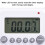 Digital LCD Timer Kitchen Countdown Clock 99 Min Alarm Grey 12