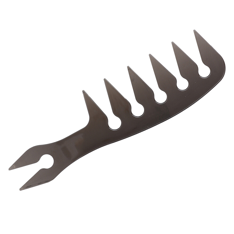 Portable Men Oil Hair Comb Wide Tooth, Long Handle, ABS, 4#