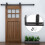 Adjustable Sliding Floor Guide for Barn Door Hardware, Black, 10.5cm 1