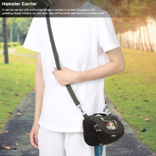 Small Animal Transport Bag Hamster Carrier Breathable Flannel Blackish Green