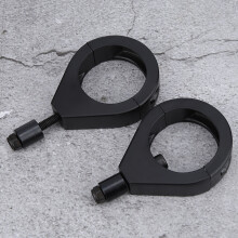 41mm Metal Plating Motorcycle Turn Signal Light Bracket Clamps Black Pair