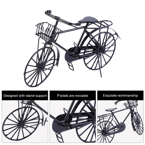 Miniature Metal Bicycle for 1:12 Dollhouse 1