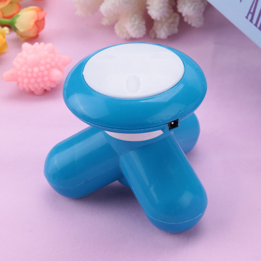 USB Mini Electric Handheld Wave Vibrating Massager for Full Body - Blue