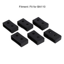Black Watch Strap Loops 6pcs Watch Band Keeper Rings for BA110 20mm