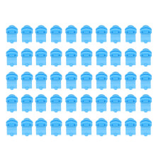 50pcs Round ABS Electric Fence Insulators, 2.1cm Hole, Blue