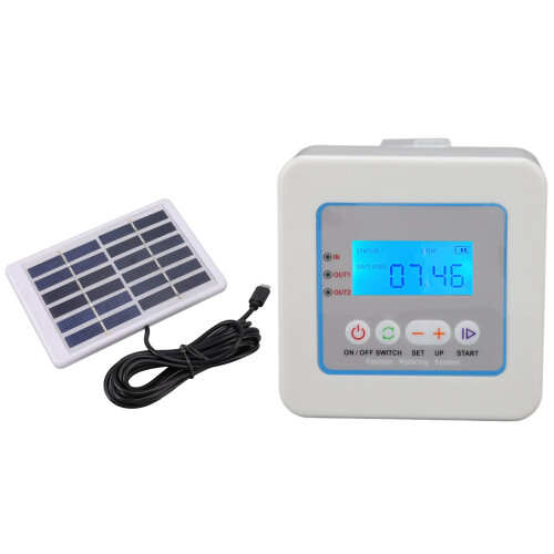 Micro Automatic Drip Irrigation Kit Programmable Timer Solar Multi Function Automatic Watering Sprayer with LED Display 2