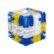 Blue 3D Maze Puzzle Cube  Large Rolling Ball Labyrinth Brain Teaser for Stress Relief and Logic