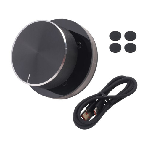 USB Volume Control Knob for Android System PC Multimedia Type C External Media Adjustment Controller EC11 with RGB Light