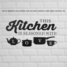 Removable PVC Wall Sticker 50x30cm for Kitchen & Living Room Wall Decor