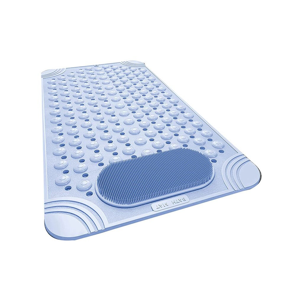 Tauoh Bathtub Mat Non-Slip Rubber Shower Mat With Drain Holes Suction Cups, Quick Drain, Feet Massage, Bath Mat