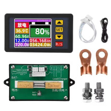 DC7-200V Anzeige Spannung Strom Leistungsmesser Voltmeter Batteriekapazitätstester Bidirektionales Strom-Coulometer 400A