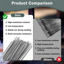 30Pieces Aluminum Welding Rods,Low Temperature Easy Melt Welding Sticks No Flux Required Metal Universal Weld Wire 1.6mm