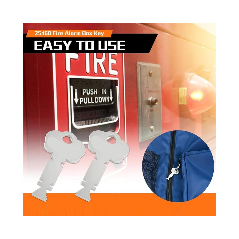 Fire Alarm Box Key 25460 - For Gamewell Fire Alarm Box, Elevator & Emergency Entry (2-Pack), Firefighter Tools 6032990698015