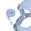 Small Dog Reflective Harness with Traction Rope, Blue M 6