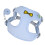 Small Dog Reflective Harness with Traction Rope, Blue M 12