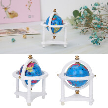Mini White Globe for Dollhouse Study Decoration