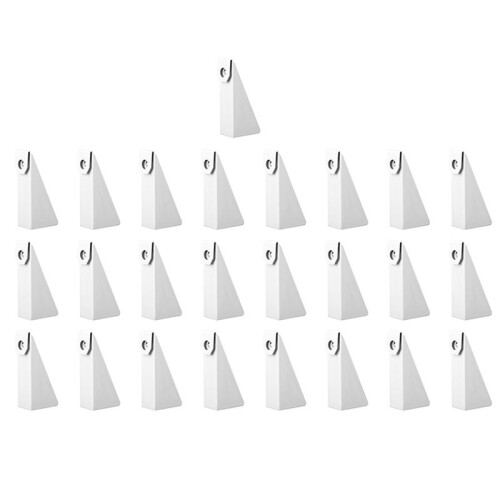 25 Cunhas de Alumínio Branco para Calhas de 5 Polegadas Estilo K, Nivelam Calhas em Telhados Inclinados com Inclinação de 3/12, A