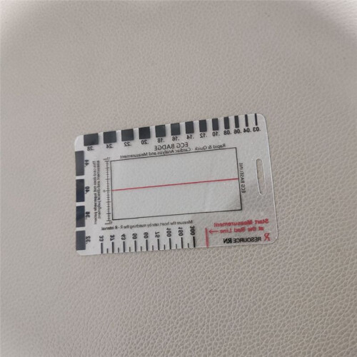 2pcs 7 Step Ruler Measurement Tool Transparent Caliper Portable Plastic Vertical Horizontal ECG Assessment Tool 2