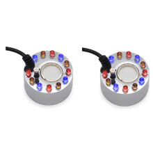 2X Nebel Hersteller mit LED Licht, Spaß Fisch Behälter Zubehör Dekoration Fogger für Reptile Brunnen Gepflanzt