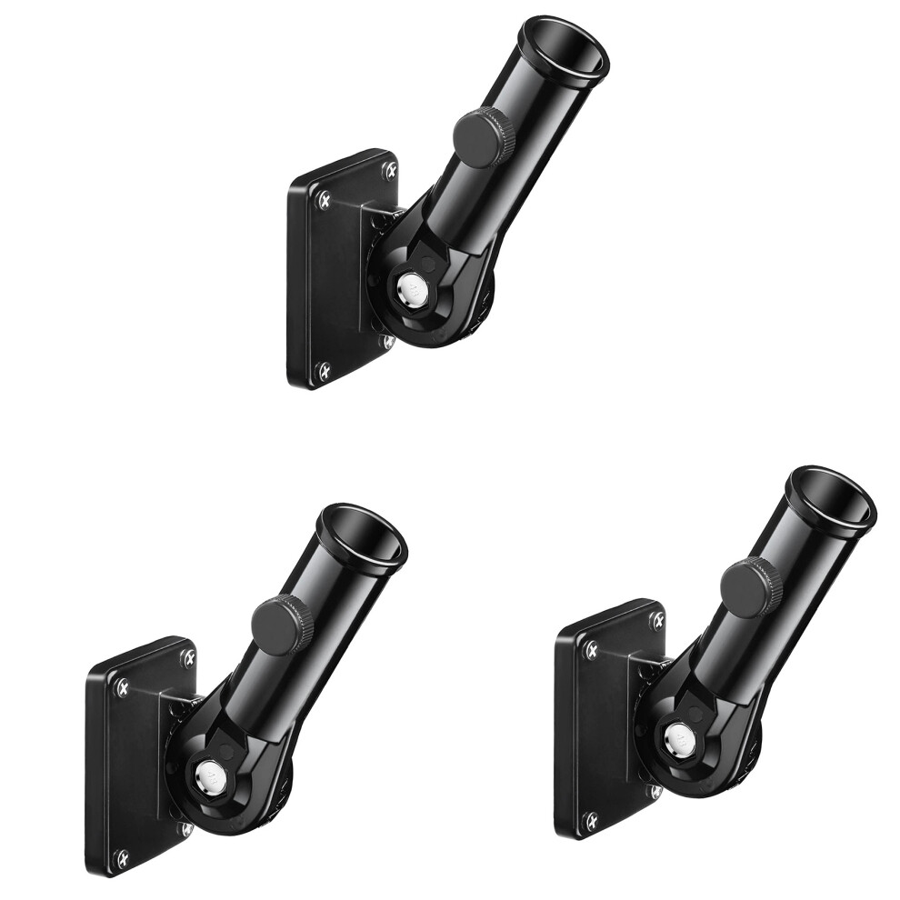3X Flag Pole Holder Mounting Bracket Adjustable Flagpole Rod Hitch Bracket Multi-Position Flag Pole Bracket, Black Brecantia