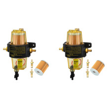 2X UF-10K Fuel Filter Fuel-Water Separator Assembly with Filter Elements Fuel Filter Assembly for Outboard Engine