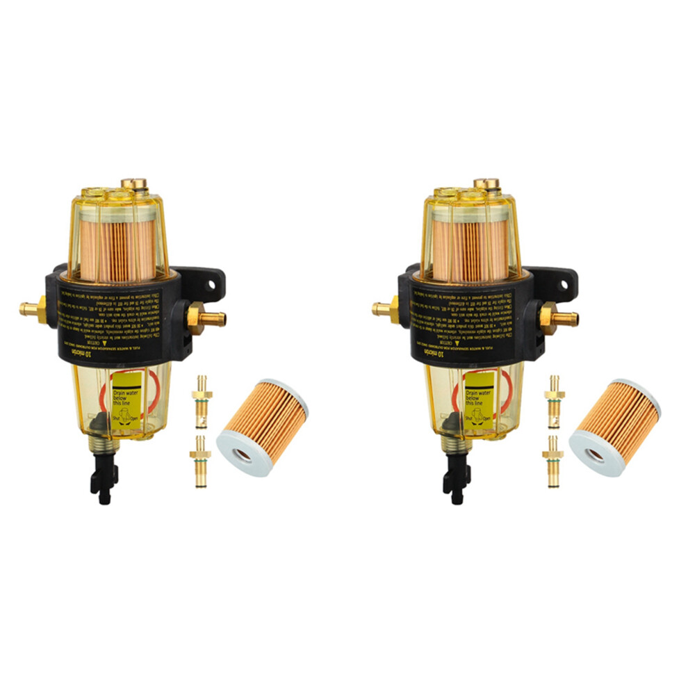 2X Uf-10K Fuel Filter Fuel-Water Separator Assembly With Filter Elements Fuel Filter Assembly For Outboard Engine 4712869247392