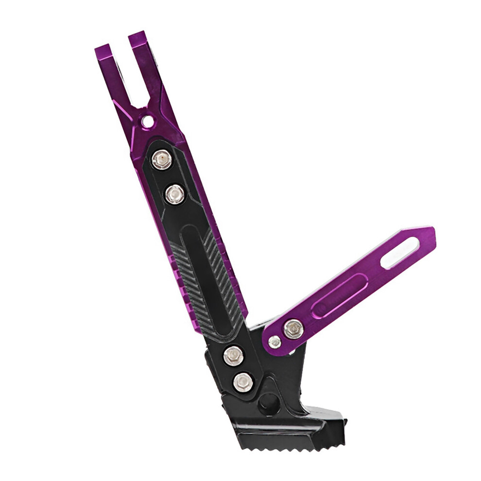 Aluminium Motorcycle Kickstand Foot Side Stand Tripod Adjustable Sturdy Purple 4621393318372
