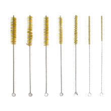 Kit de 7 Brosses à Tubes en Laiton, Brosses à Bouteilles en Fil Métallique, Manche Long de 30 cm, Nettoyage de Tuyaux