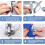 8 Piece Stainless Steel Rolled Hemmer Foot Set, Multi - Size Sewing Machine Attachments for Precision Hemming 4