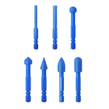 Diamantbelagda Slipbitar Set för Multi Material Finishing Rostborttagning Polering Hål Reparation Formbearbetning 7 St