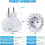 12  Ranges with 2 Buttons Timer  Socket LED Display, Countdown Status for Lighting and Household EU Plug 8