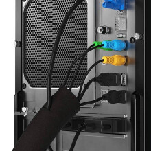 Confezione da 8 Tubi Ordinacavi per TV Computer Home Entertainment, Custodia per Cavi con Cerniera per Gestione Cavi