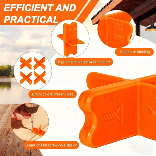 10PCS Deck Spacers,Deck Spacer Tool to Uniform Gaps Between Installed Deck Boards 2