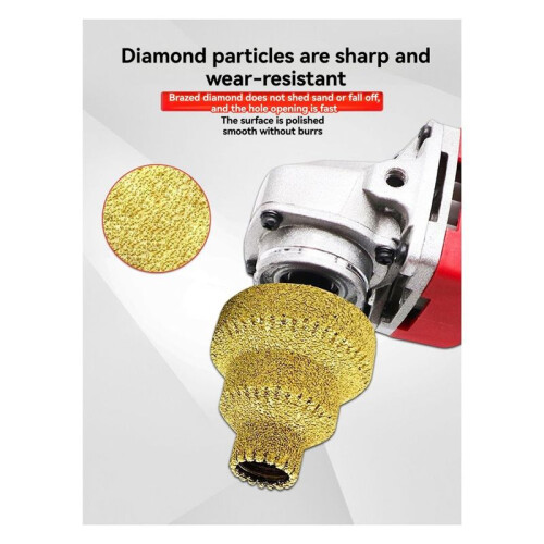 Brazed Pagoda Drill Bit M10 Brazed Diamond Tower Drill Tile Stone Rock Plate Drill Reaming Integrated Bit Diamond Tools 2
