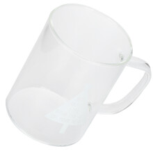 Clear 350ml Glass Milk and Coffee Cup with Handle Drinking Mug for Kitchen Use
