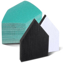 80PCS Detail Sander Sandpaper and 2 Sanding Interface Pads Compatible with M-12 Sanders, 80, 120, 150, 180, 240 Grit