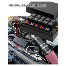 New 12V Fuse Relay Box Dust-Proof Relay Block Kit with Pre-Wires 5Pin 40A ATC/ATO 15 Fuses Universal Car Truck Fuse Box