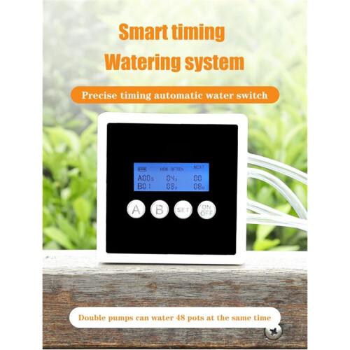 Ntelligent Drip Irrigation WaterPump TimerSystem Garden Automatic Irrigation Controller Home Sprinkler Watering Device,B 1