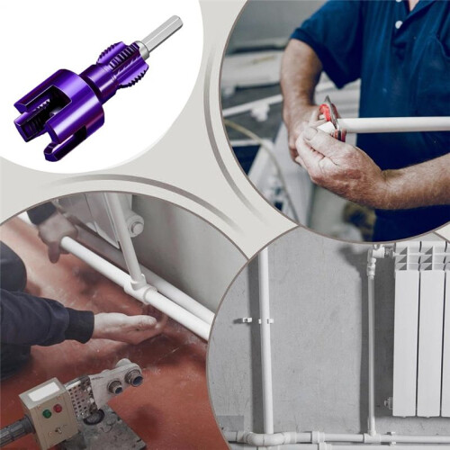 Internal and External Pipe Extractor Tool,Integrated Internal &External Pipe Threading Tool,for Basement Garage Garden A 2