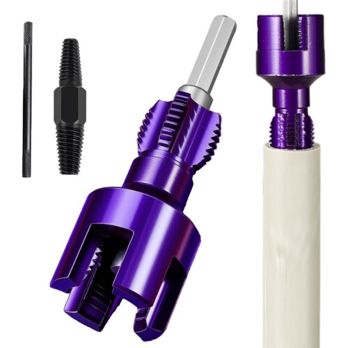 Internal and External Pipe Extractor Tool,Integrated Internal &External Pipe Threading Tool,for Basement Garage Garden A 2