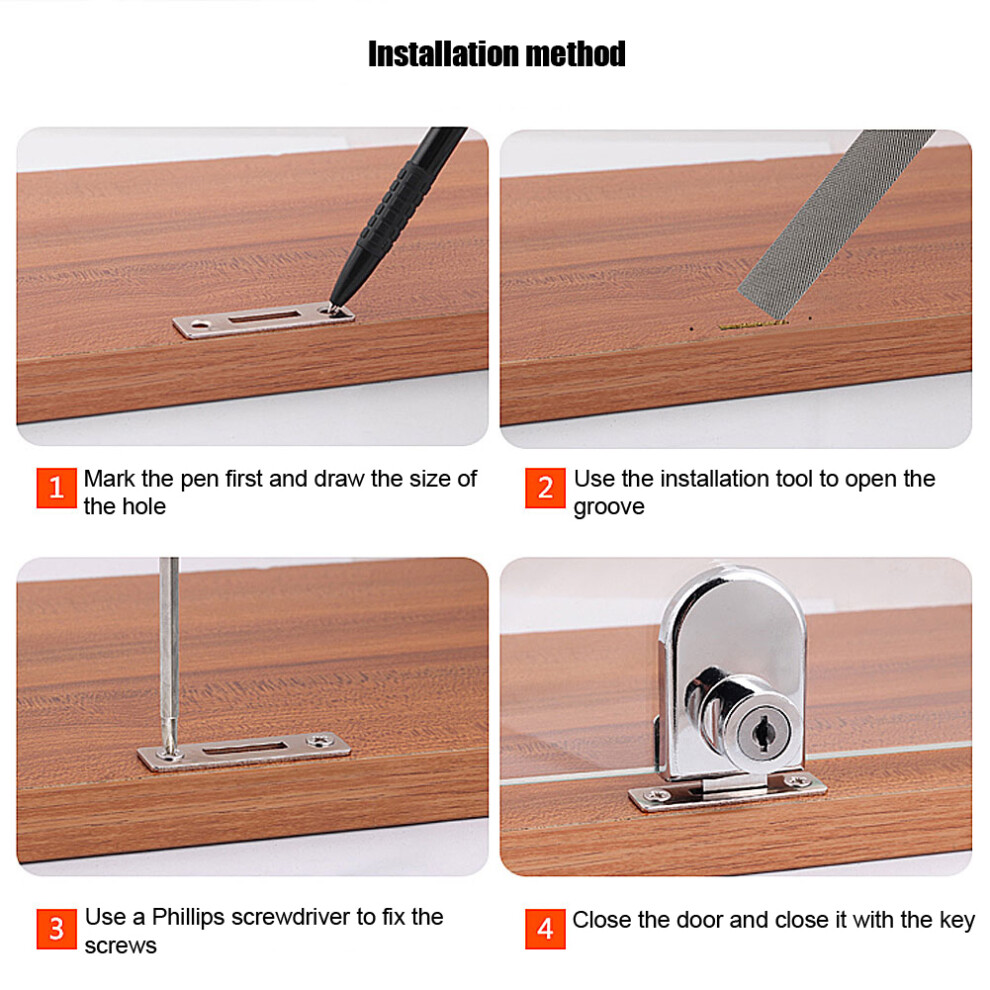 Secure Your Office & Home With Zinc Alloy Single Door Drawer Lock Includes Keys 4901393292323