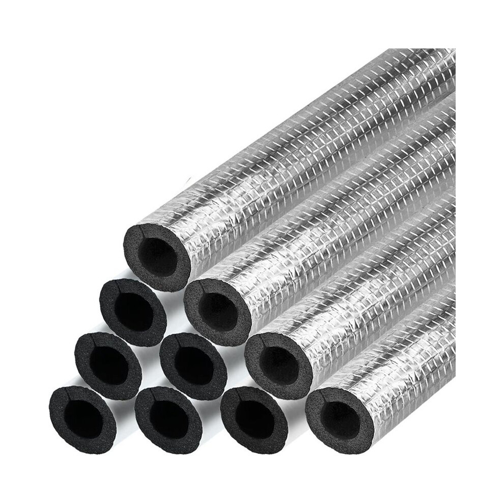 10 Pcs Pipe Insulation Foam Tube Self Adhesive Insulation Foam Wrap Aluminum Foil Pipe Covers For Spigot 6033079451781