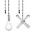 Ceiling Fan Pull Chains Set - 13.6 Inches, Copper, Fan & Light Bulb Design, 2 Pcs Silver 1