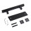 Black Sliding Barn Door Pull Handle with Flat Back Plate 1