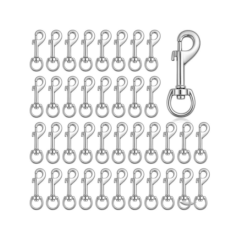 50 Pcs Swivel Snap Hooks, Heavy Duty 2.7 Inch Metal Clips For Dog Leash, Flagpoles, Hammocks 6032340241052