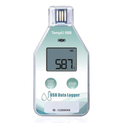 USB Disposable Temp Recorder for Medical Refrigerator, 1 Pcs with Auto PDF/CSV Report
