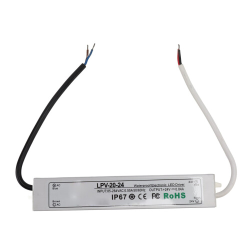 Οδηγός LED 24V 85-264V Περίβλημα αλουμινίου IP67
