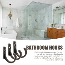 58 Pieces Wall Mounted Hook, Small Coat Hooks, Single Hanger for Hanging Coffee Cups, Kitchen Towel Bronze